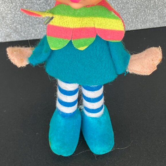 Napco Japan Mod Stripe Pixie Blue Eyed Girl Elf Christmas Ornament - Picture 13 of 13